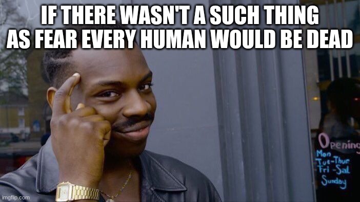 a orca can literally be smarter than you | IF THERE WASN'T A SUCH THING AS FEAR EVERY HUMAN WOULD BE DEAD | image tagged in memes,roll safe think about it | made w/ Imgflip meme maker