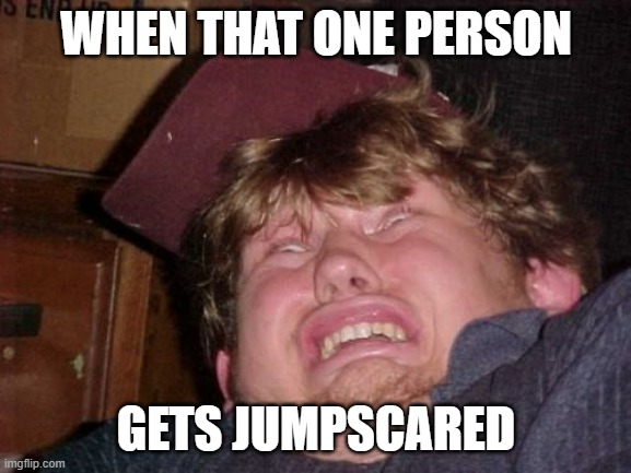 !@#$%^&*() | WHEN THAT ONE PERSON; GETS JUMPSCARED | image tagged in memes,wtf | made w/ Imgflip meme maker