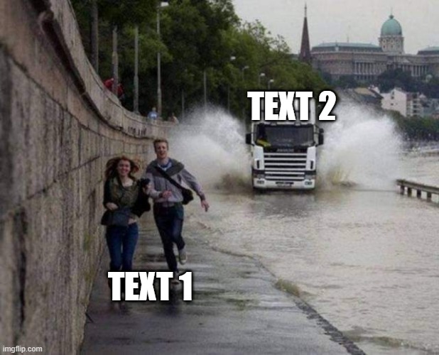 link in da comment | TEXT 2; TEXT 1 | image tagged in boy and girl and truck | made w/ Imgflip meme maker