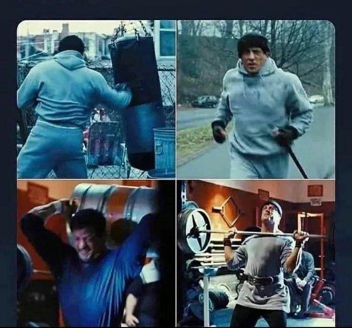 Rocky training Blank Meme Template