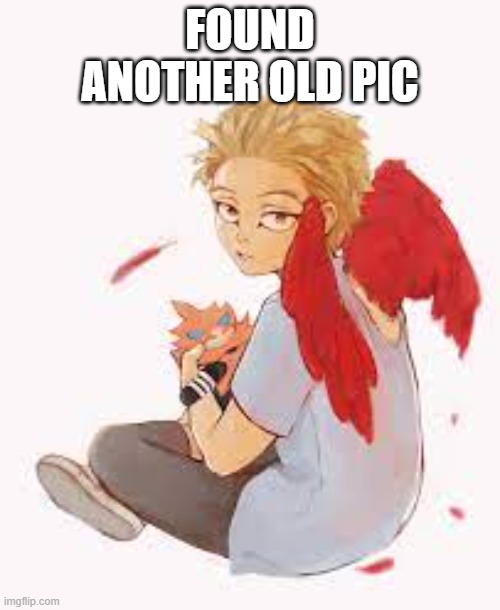 Daily dose of baby Hawks | FOUND ANOTHER OLD PIC | image tagged in mha,anime | made w/ Imgflip meme maker