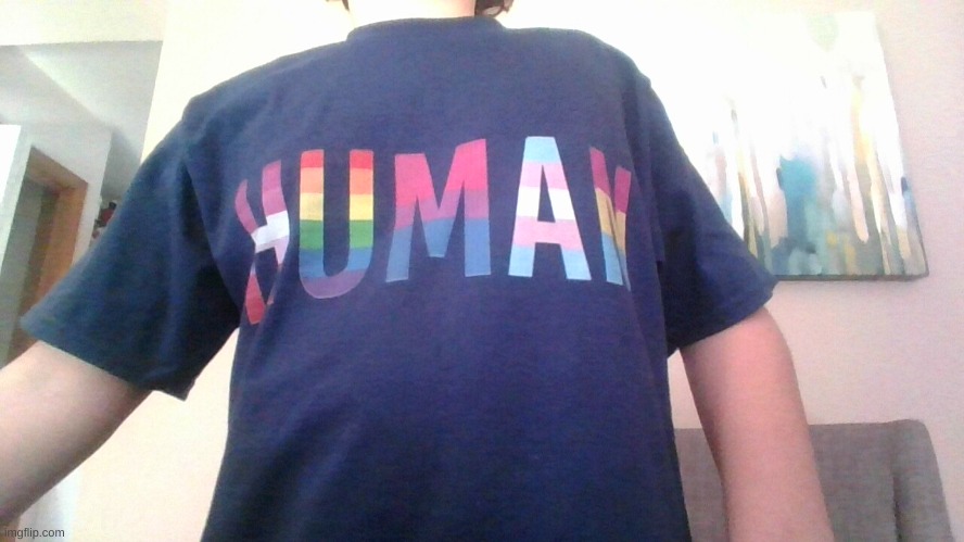 ive got many complimets at my theater and even found out some lgbtqai peeps are there | image tagged in shirt,i,got,for,easter | made w/ Imgflip meme maker