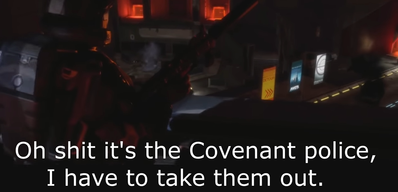 Halo 3 ODST Oh shit it's the Covenant Police Blank Meme Template
