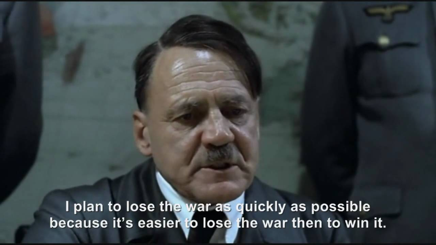 Adolf Hitler I plan to lose the war as quickly as possible Blank Meme Template