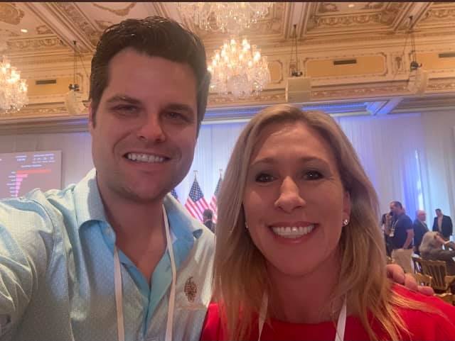 High Quality Matt Gaetz and Marjorie Taylor Greene, the future of the GOP Blank Meme Template