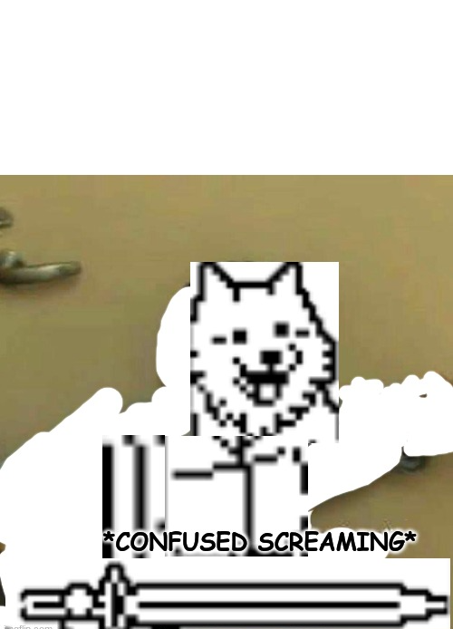 confused screaming (lesser dog) Blank Meme Template