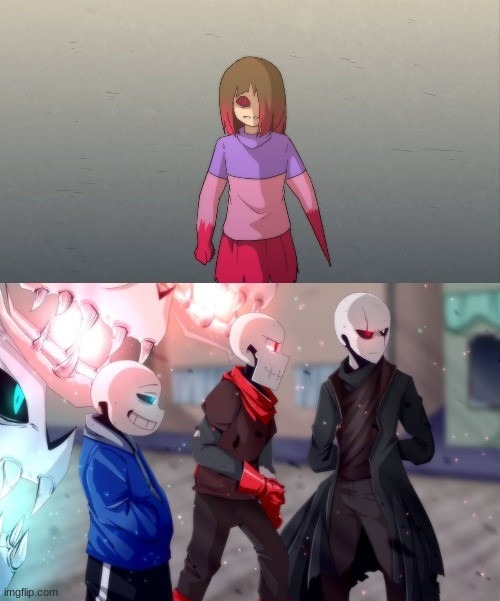 Glitchtale Bad Time Trio | image tagged in glitchtale bad time trio | made w/ Imgflip meme maker