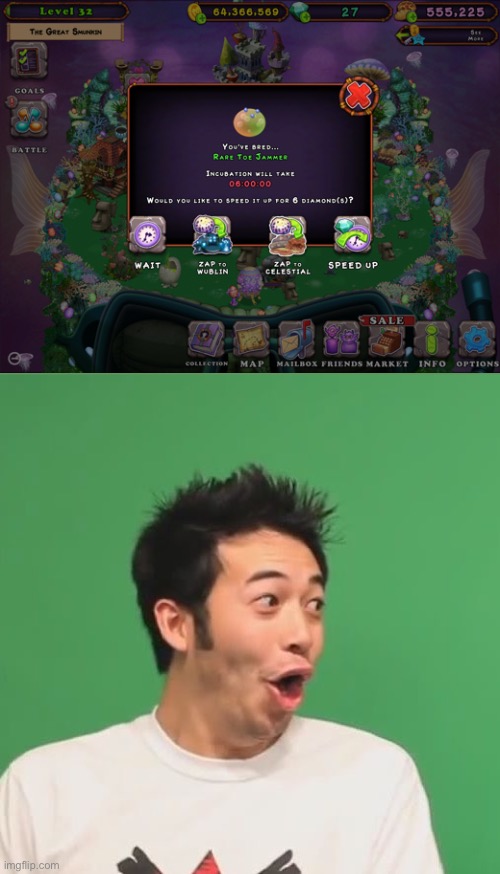 Well ain’t that a late Easter surprise | image tagged in pogchamp,my singing monsters | made w/ Imgflip meme maker