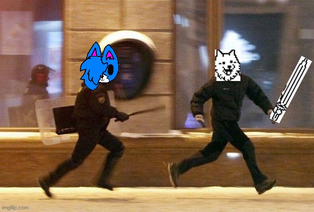 Police Chasing Guy | image tagged in police chasing guy | made w/ Imgflip meme maker