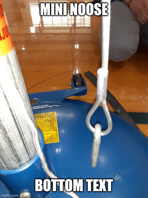 MINI NOOSE; BOTTOM TEXT | made w/ Imgflip meme maker