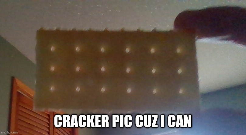 CRACKER PIC CUZ I CAN | made w/ Imgflip meme maker