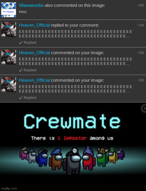 image tagged in there is 1 imposter among us | made w/ Imgflip meme maker