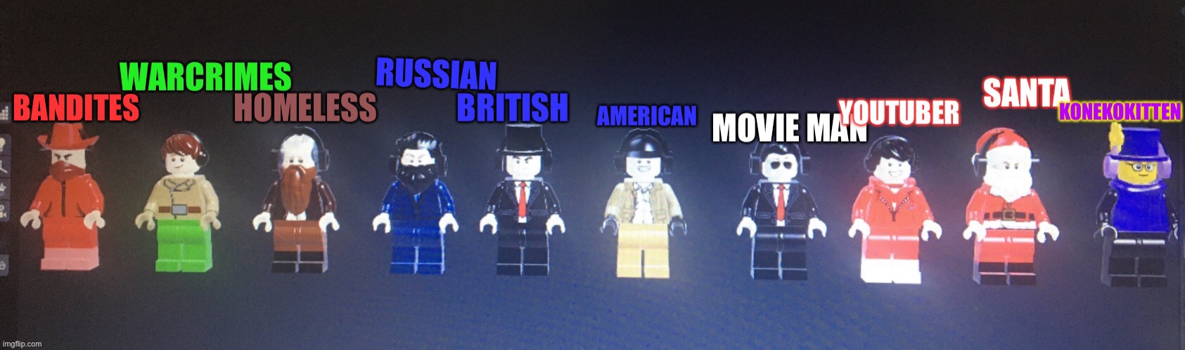 I made those arsenal announcers in lego | made w/ Imgflip meme maker