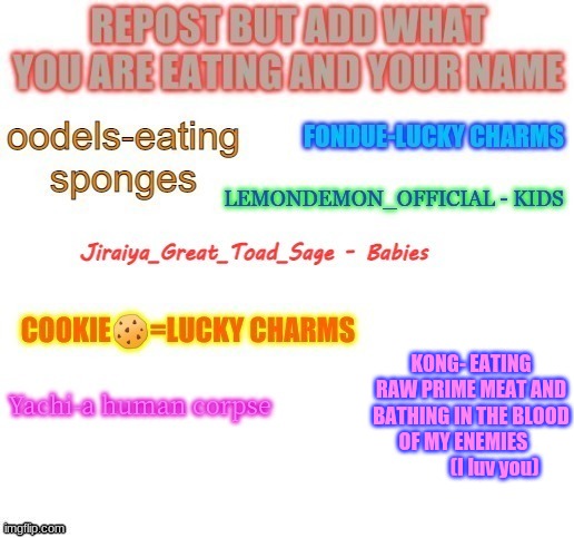 trend go BRRR | KONG- EATING RAW PRIME MEAT AND BATHING IN THE BLOOD OF MY ENEMIES                 (I luv you) | made w/ Imgflip meme maker