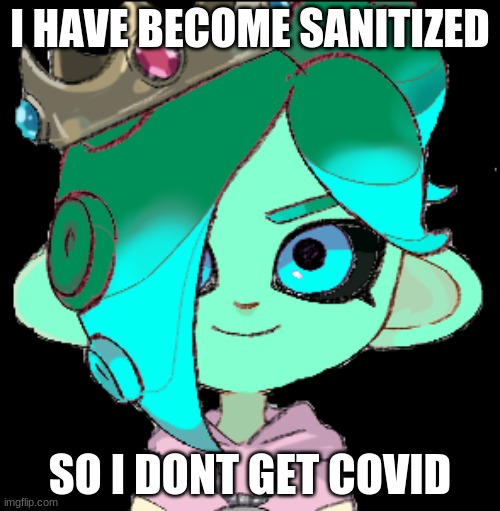 Sanitized PearlFan23 | I HAVE BECOME SANITIZED; SO I DONT GET COVID | image tagged in sanitized pearlfan23,hand sanitizer,splatoon,splatoon 2,splatoon 3 | made w/ Imgflip meme maker