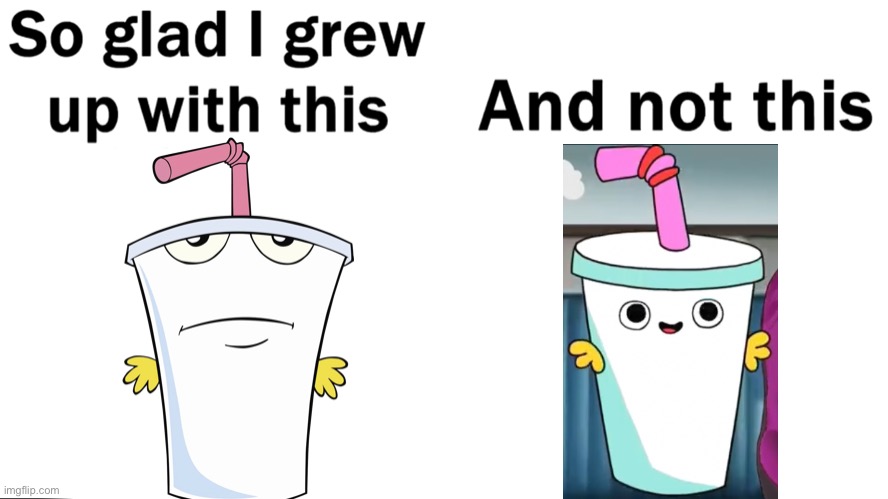 Adult Swim Junior’s Master Shake doesn’t look like the actual Master Shake tbh | image tagged in so glad i grew up with this,athf,aqua teen hunger force,aqua teen,adult swim,memes | made w/ Imgflip meme maker