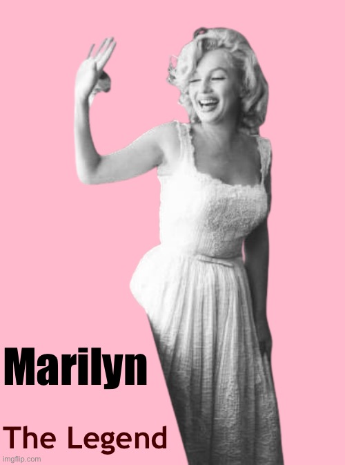 Marilyn Monroe | Marilyn; The Legend | image tagged in marilyn monroe transparent,marilyn monroe,wave,legend,black and white,actress | made w/ Imgflip meme maker