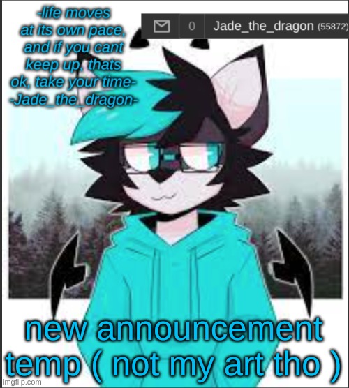 jade light mode | new announcement temp ( not my art tho ) | image tagged in jade light mode | made w/ Imgflip meme maker
