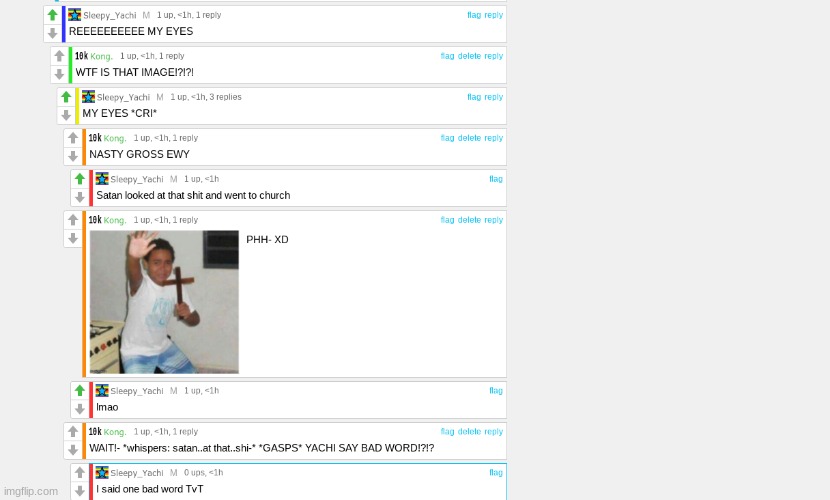 YACHI SAY BAD WORD! I'M TELLING THE TEACHER! | made w/ Imgflip meme maker