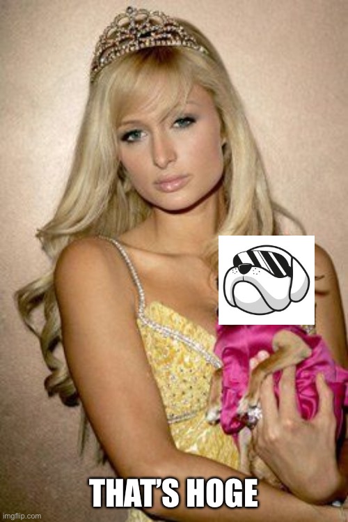 Paris Hilton  | THAT’S HOGE | image tagged in paris hilton | made w/ Imgflip meme maker