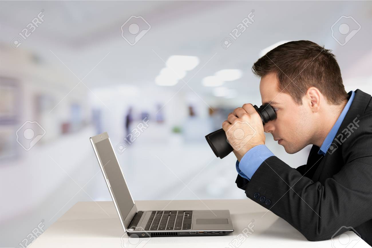 Binoculars laptop Blank Meme Template