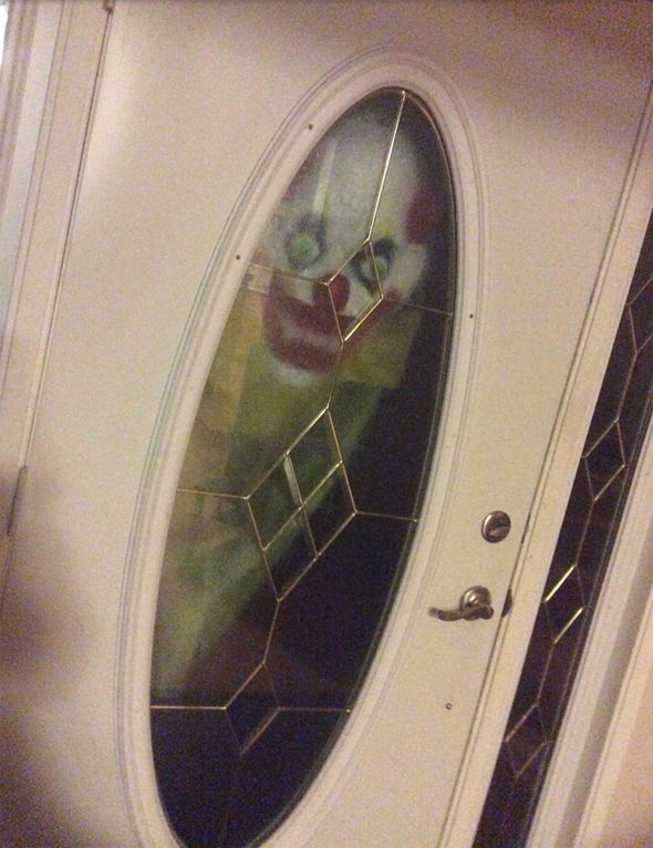 High Quality clown in window Blank Meme Template