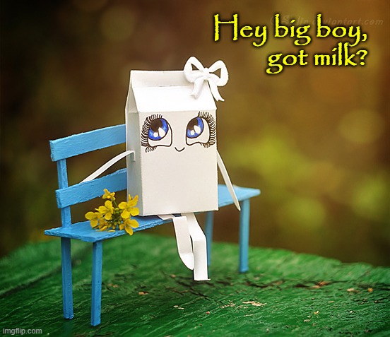 Got Milk? | Hey big boy,
got milk? | image tagged in funny memes,got milk,dating | made w/ Imgflip meme maker