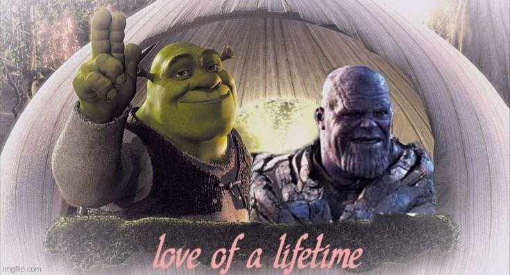 more cursed ships | image tagged in memes,shrek,thanos,ships,cursed image | made w/ Imgflip meme maker