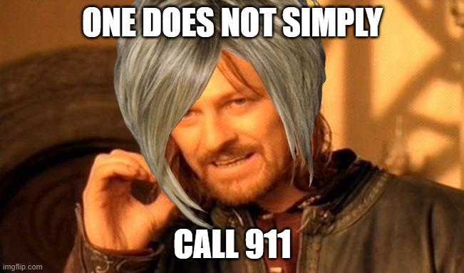 911 | ONE DOES NOT SIMPLY; CALL 911 | image tagged in memes,one does not simply | made w/ Imgflip meme maker