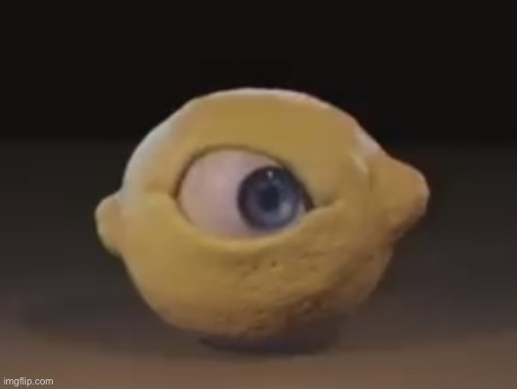 Imagine THIS being the Lemon Demon’s head. (New template btw) | image tagged in omega mart lemon | made w/ Imgflip meme maker