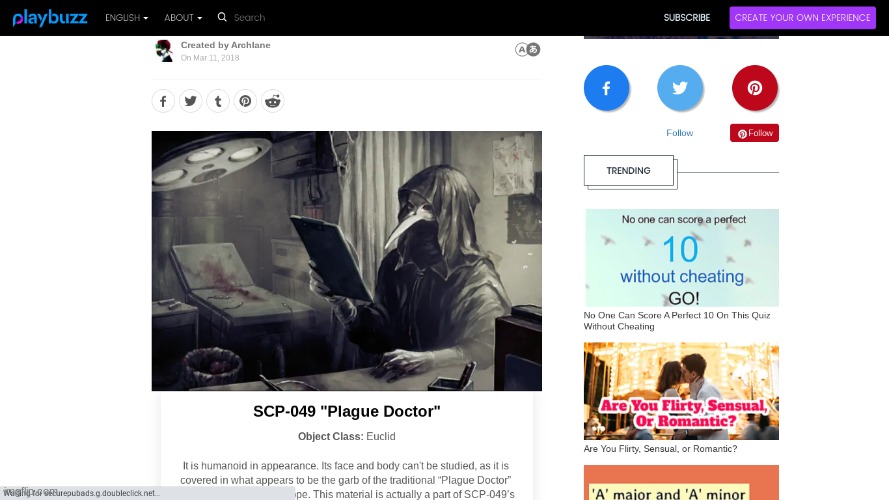 lesss gooo im scp 049 i wanted 096 but it okay :) | made w/ Imgflip meme maker