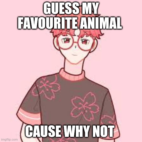 Yup | GUESS MY FAVOURITE ANIMAL; CAUSE WHY NOT | image tagged in nope | made w/ Imgflip meme maker