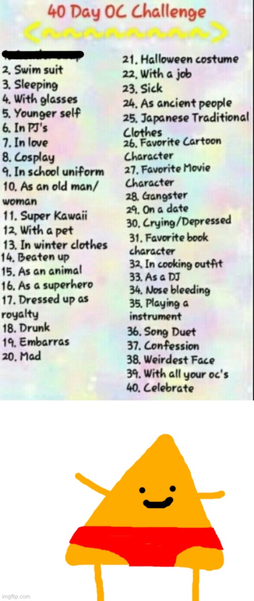 Day #2 | image tagged in 40 day oc challenge | made w/ Imgflip meme maker