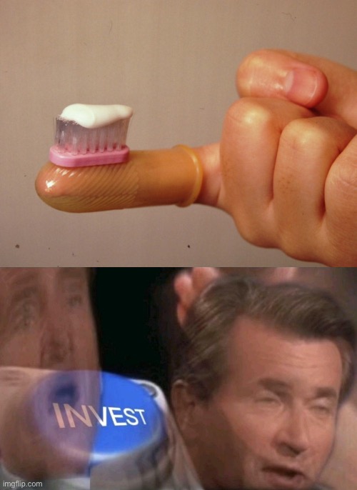 almost looks like a... never mind | image tagged in invest,funny,memes,funny memes,barney will eat all of your delectable biscuits,toothbrush | made w/ Imgflip meme maker