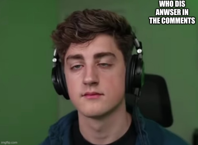 WHO DIS ANWSER IN THE COMMENTS; IT IS DREAM | made w/ Imgflip meme maker