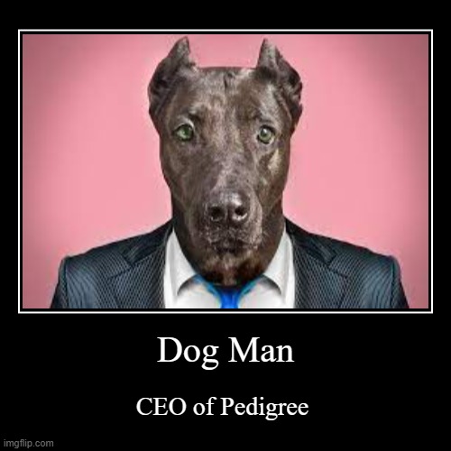 Mr.Dog Man | image tagged in funny,demotivationals,memes,funny memes,meme,funny meme | made w/ Imgflip demotivational maker
