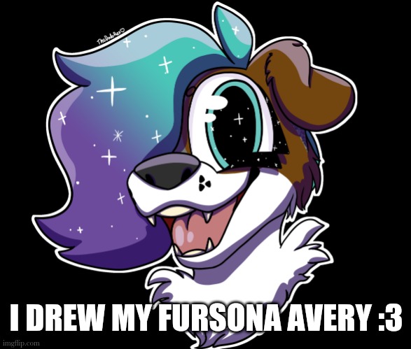 I have proof that it is my art to any suspicious mods but it isn't really good enough for that lol | I DREW MY FURSONA AVERY :3 | made w/ Imgflip meme maker