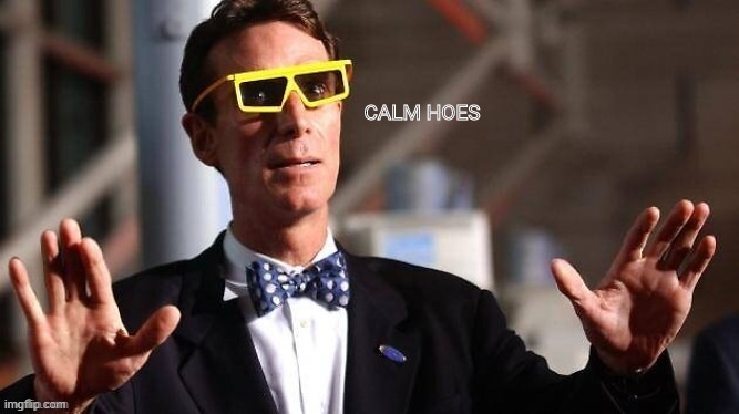 Bill Nye Calm hoes | image tagged in bill nye calm hoes | made w/ Imgflip meme maker