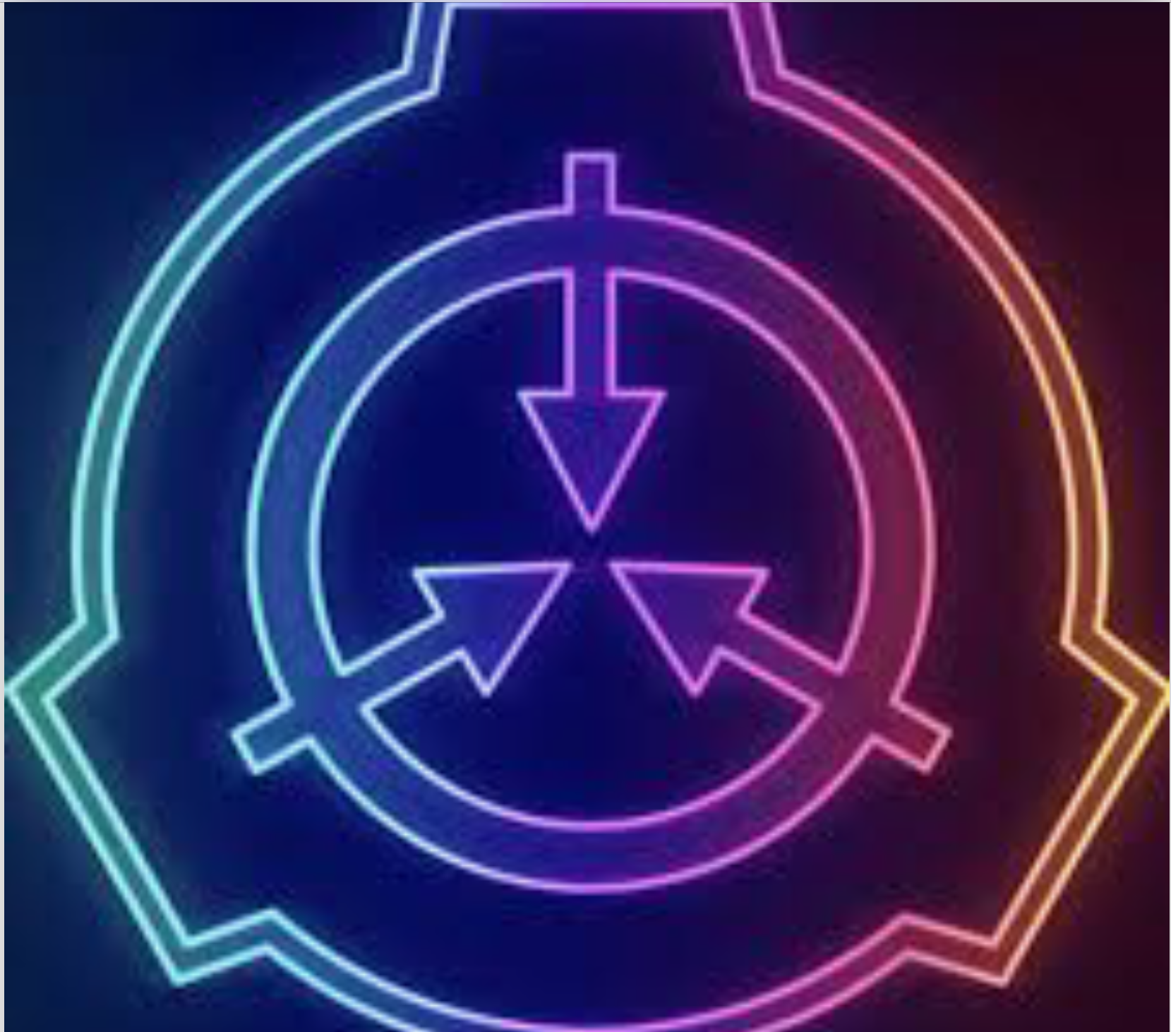Neon SCP logo Blank Meme Template