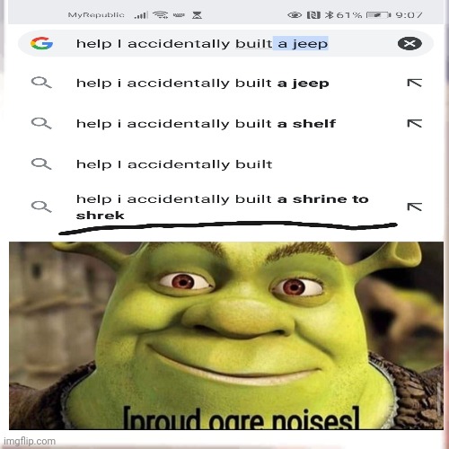 Shrek's Shrine | image tagged in shrek | made w/ Imgflip meme maker