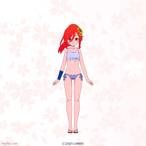 today's oc from the 40 day oc challenge (your oc in a swimsuit) | image tagged in original,character,challenge,summer time,swimsuit,vibes | made w/ Imgflip meme maker