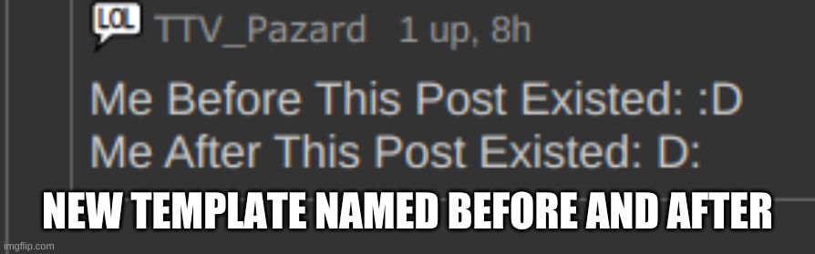 Before After | NEW TEMPLATE NAMED BEFORE AND AFTER | image tagged in before after | made w/ Imgflip meme maker