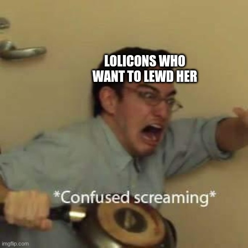 filthy frank confused scream | LOLICONS WHO WANT TO LEWD HER | image tagged in filthy frank confused scream | made w/ Imgflip meme maker