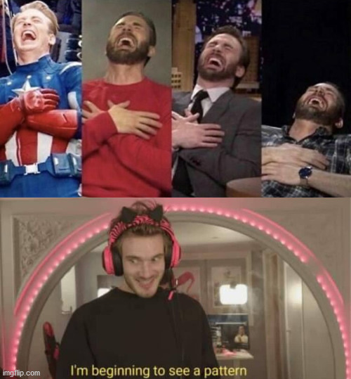 Chris Evans is a fun dude. | image tagged in i'm beginning to see a pattern here,chris evans | made w/ Imgflip meme maker