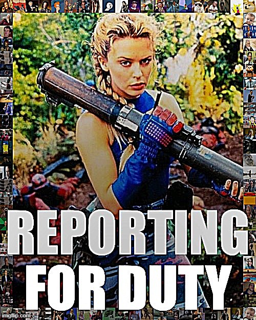 The Kylie reports for a tour of duty in the imgflip_ARMY. | image tagged in kylie bazooka reporting for duty | made w/ Imgflip meme maker