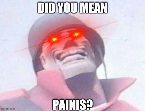 Painis | DID YOU MEAN PAINIS? | image tagged in painis | made w/ Imgflip meme maker