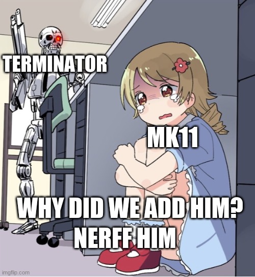 Anime Girl Hiding from Terminator - Imgflip