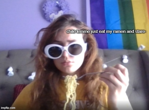 another temp lol | image tagged in eat and stare | made w/ Imgflip meme maker