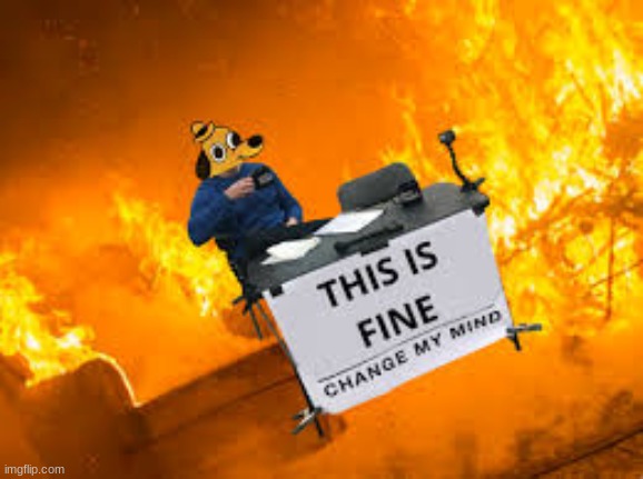 this is fine | image tagged in this is fine | made w/ Imgflip meme maker