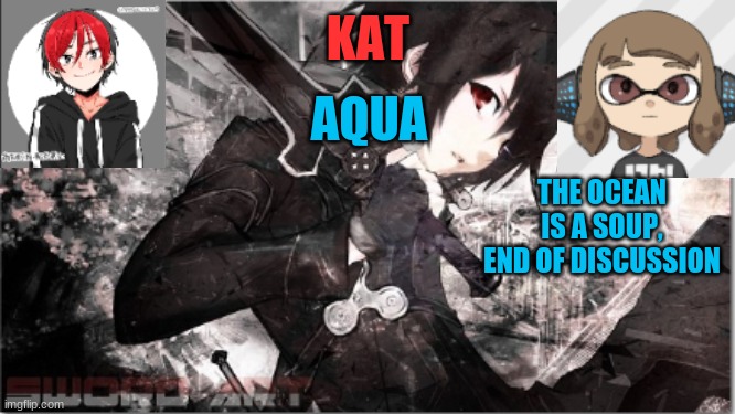 https://www.youtube.com/watch?v=HLHl9smuTCU | THE OCEAN IS A SOUP, END OF DISCUSSION | image tagged in katxaqua | made w/ Imgflip meme maker